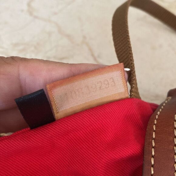 Dooney & Bourke Leather & Striped Canvas Shoulder Bag - Picture 14 of 16